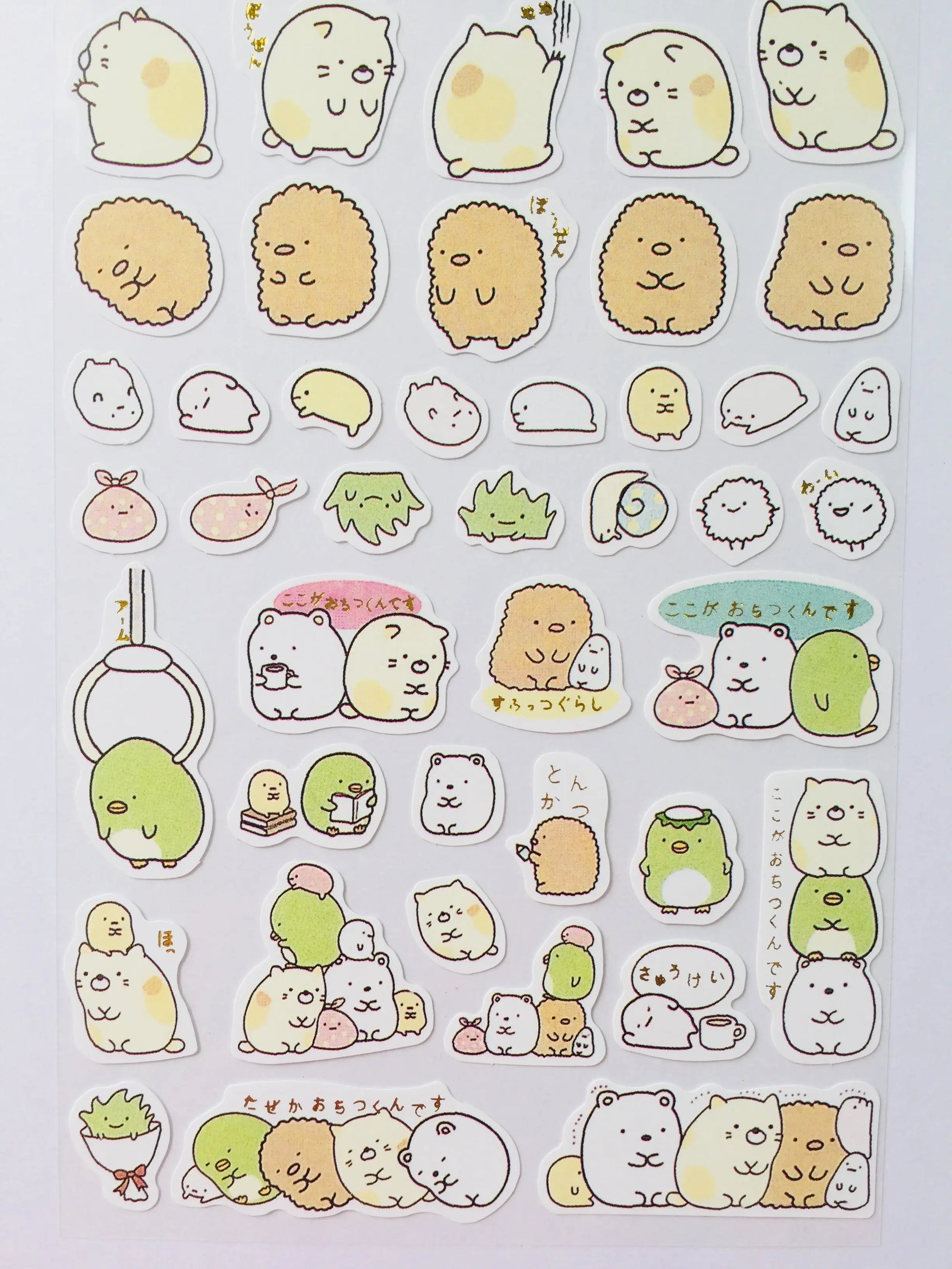 Sumikko Gurashi Stickers - 1 Sheet - Kawaii The Crafts and Glitter Shop