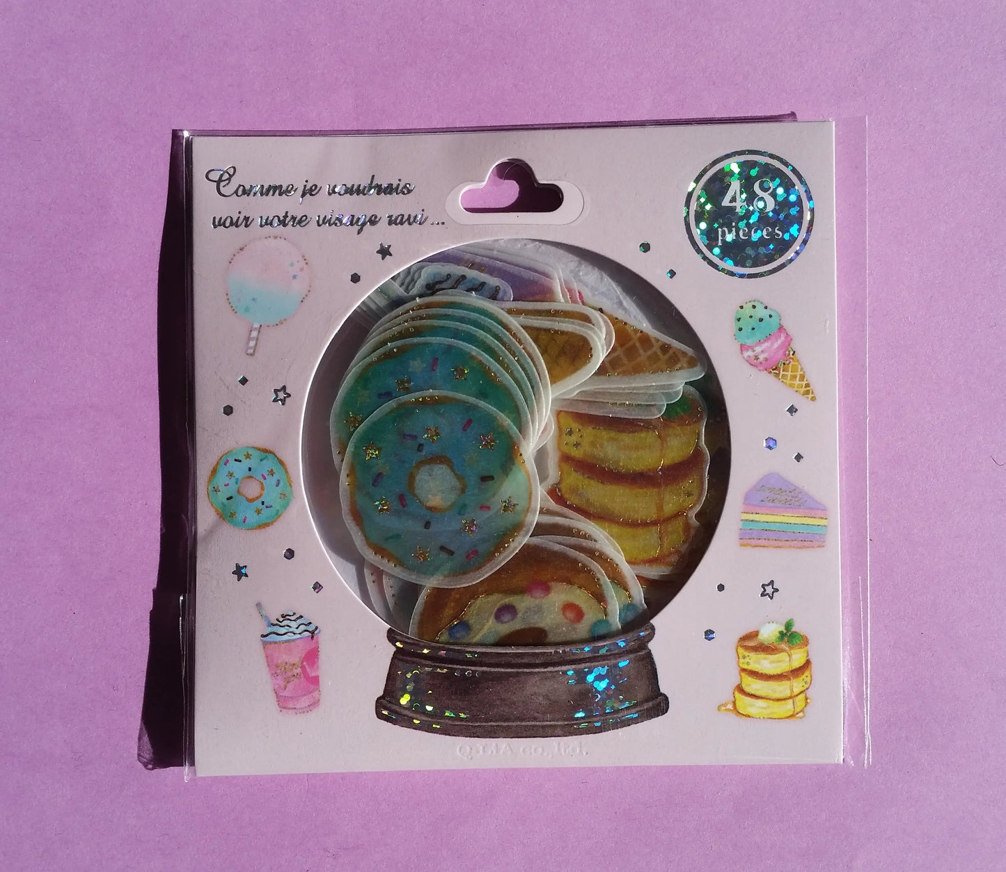 Sweets Sticker Flakes - 48 pieces The Crafts and Glitter Shop