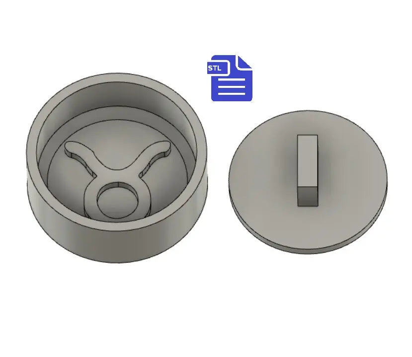 Taurus Bath Bomb Press STL File - for 3D printing - FILE ONLY - print your own mold for bath bombs Shower Steamer