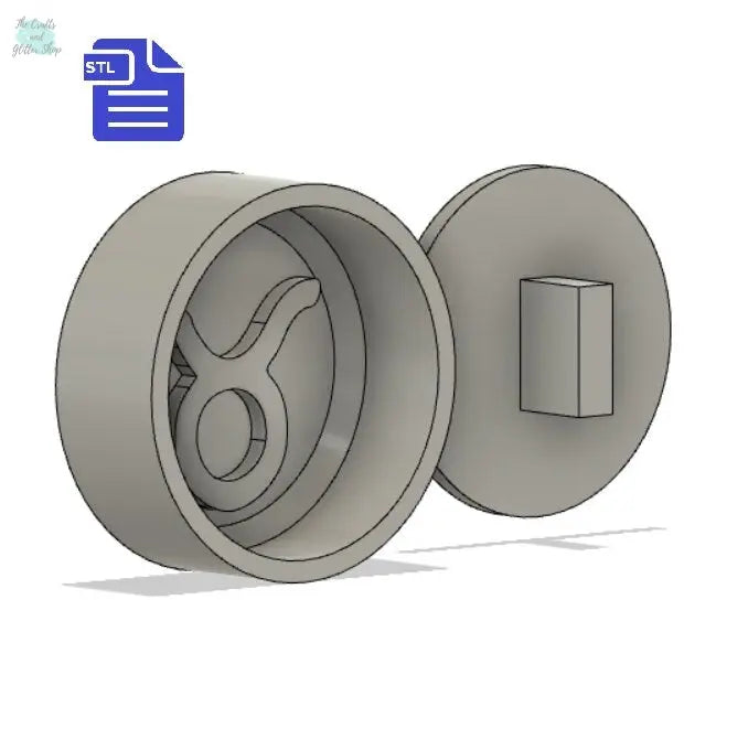 Taurus Bath Bomb Press STL File - for 3D printing - FILE ONLY - print your own mold for bath bombs Shower Steamer