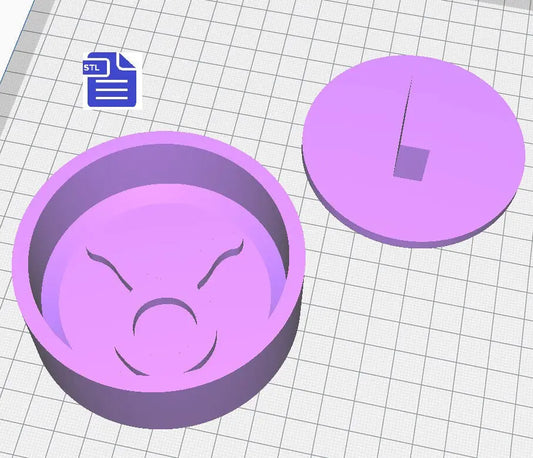 Taurus Bath Bomb Press STL File - for 3D printing - FILE ONLY - print your own mold for bath bombs Shower Steamer - The Crafts and Glitter Shop