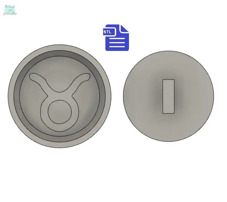 Taurus Bath Bomb Press STL File - for 3D printing - FILE ONLY - print your own mold for bath bombs Shower Steamer - The Crafts and Glitter Shop