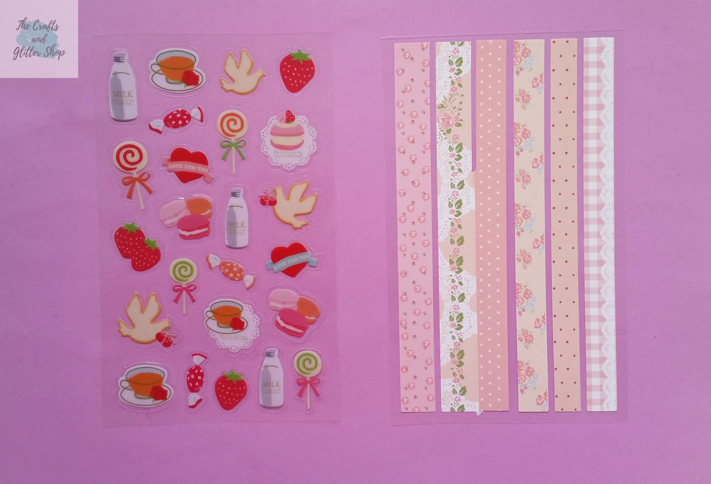 Tea Time Stickers - 2 sheets The Crafts and Glitter Shop