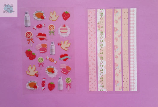 Tea Time Stickers - 2 sheets The Crafts and Glitter Shop