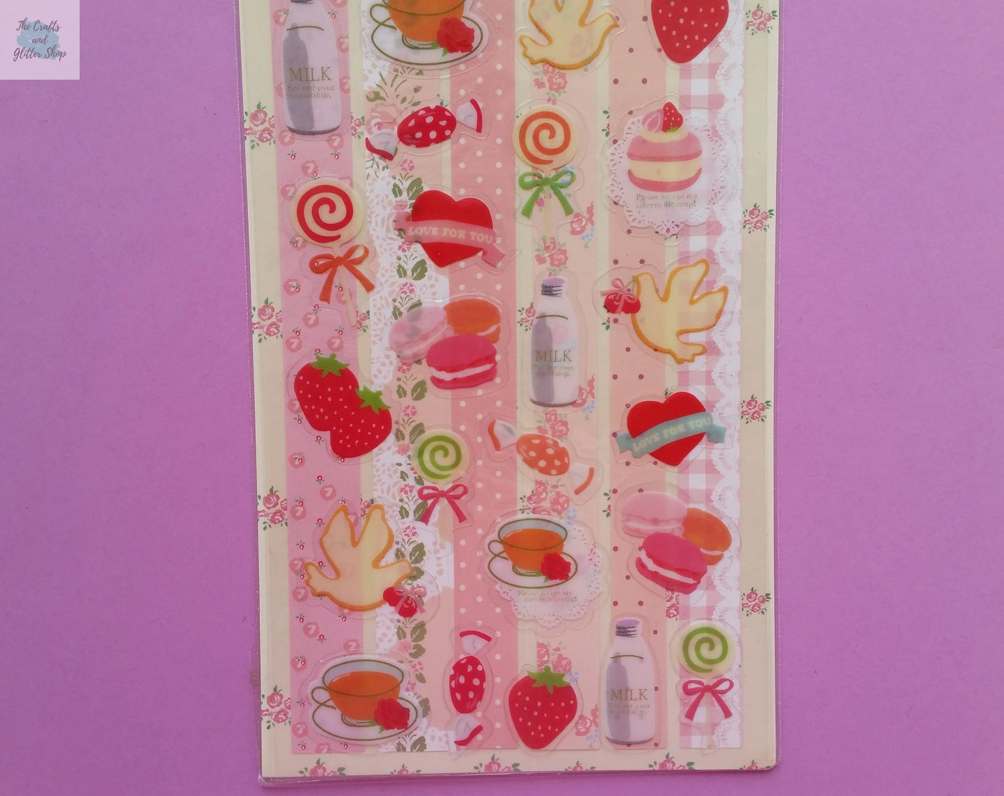Tea Time Stickers - 2 sheets The Crafts and Glitter Shop