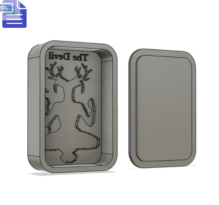The Devil Tarot Card Bath Bomb Mold - STL File - for 3D printing - FILE ONLY - Bath Bomb Press Shower Steamer
