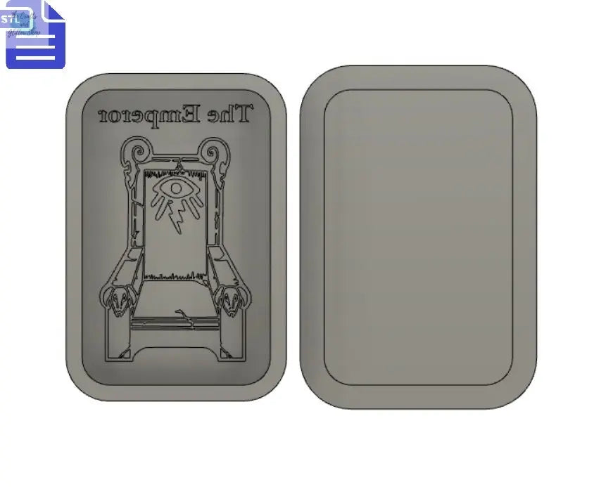 The Emperor Tarot Card Bath Bomb Mold STL File - for 3D printing - FILE ONLY - Tarot Bath Bomb Press Shower Steamer - The Crafts and Glitter Shop