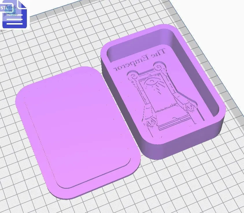 The Emperor Tarot Card Bath Bomb Mold STL File - for 3D printing - FILE ONLY - Tarot Bath Bomb Press Shower Steamer - The Crafts and Glitter Shop