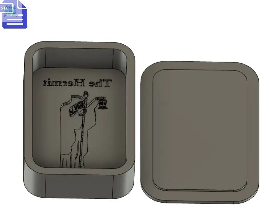 The Hermit Tarot Card Bath Bomb Mold STL File - for 3D printing - FILE ONLY - Tarot Bath Bomb Press Shower Steamer