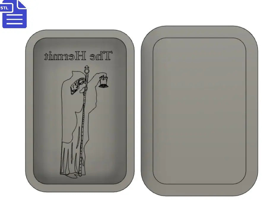 The Hermit Tarot Card Bath Bomb Mold STL File - for 3D printing - FILE ONLY - Tarot Bath Bomb Press Shower Steamer - The Crafts and Glitter Shop