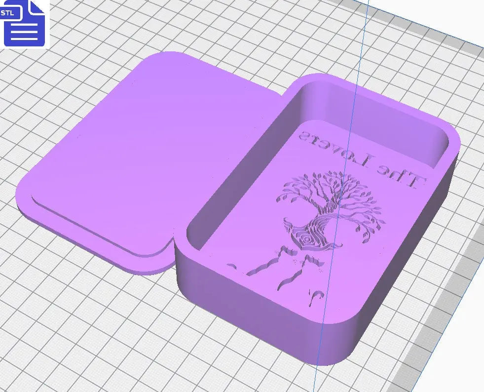 The Lovers Tarot Card Bath Bomb Mold - STL File - for 3D printing - FILE ONLY - Bath Bomb Press Shower Steamer