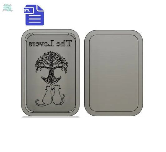 The Lovers Tarot Card Bath Bomb Mold - STL File - for 3D printing - FILE ONLY - Bath Bomb Press Shower Steamer