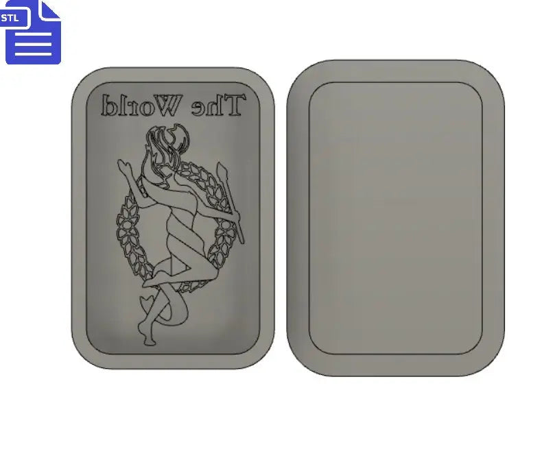 The World Tarot Card Bath Bomb Mold STL File - for 3D printing - FILE ONLY - Tarot Bath Bomb Press Shower Steamer - The Crafts and Glitter Shop