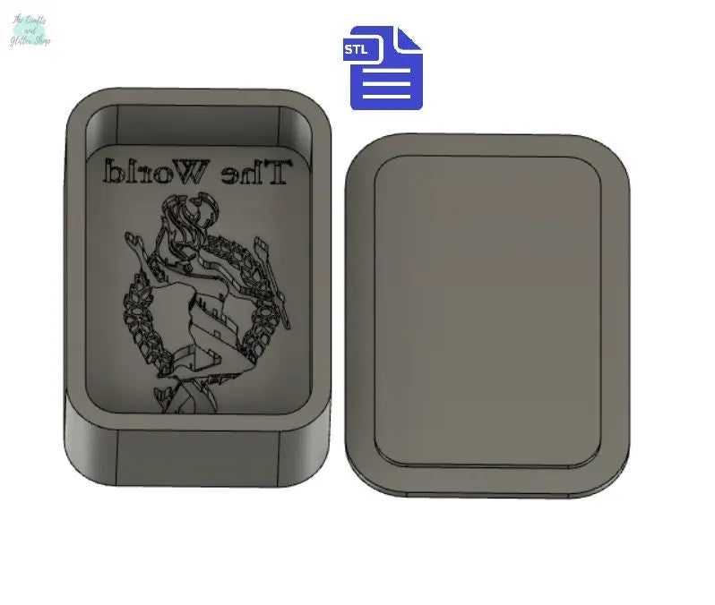 The World Tarot Card Bath Bomb Mold STL File - for 3D printing - FILE ONLY - Tarot Bath Bomb Press Shower Steamer - The Crafts and Glitter Shop