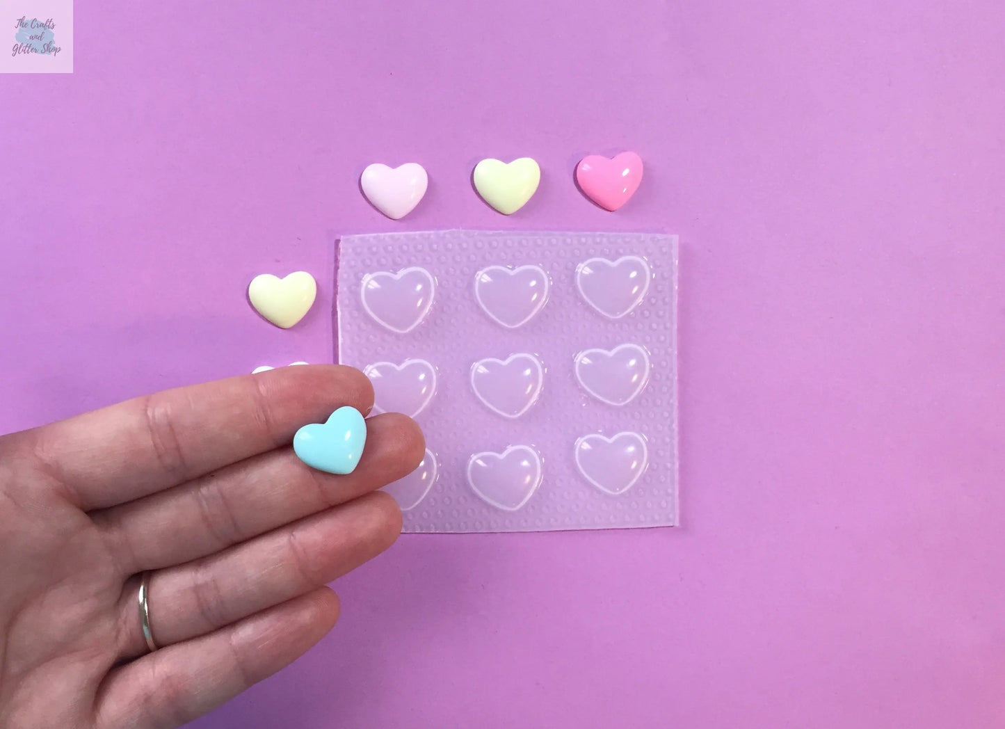 Tiny Bubble Heart Plastic Mold