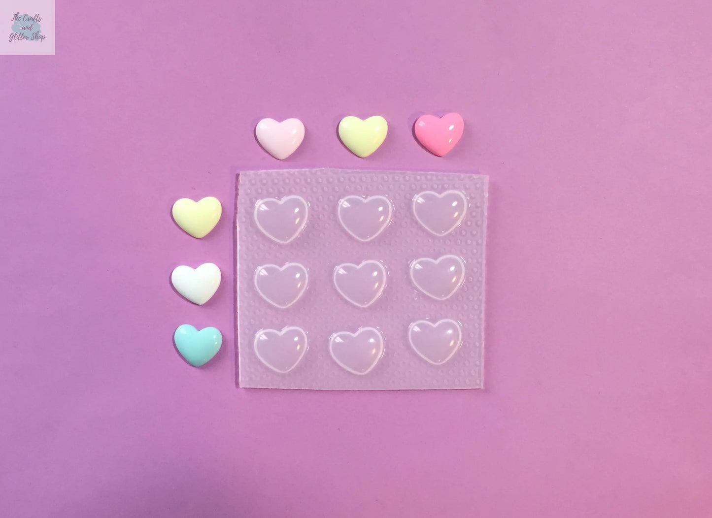 Tiny Bubble Heart Plastic Mold