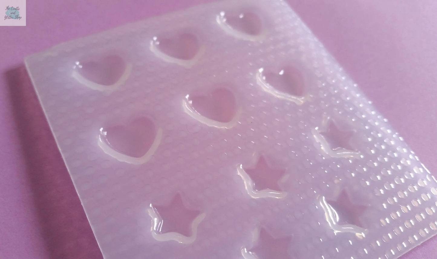 Tiny Bubble Hearts & Star Plastic Mold