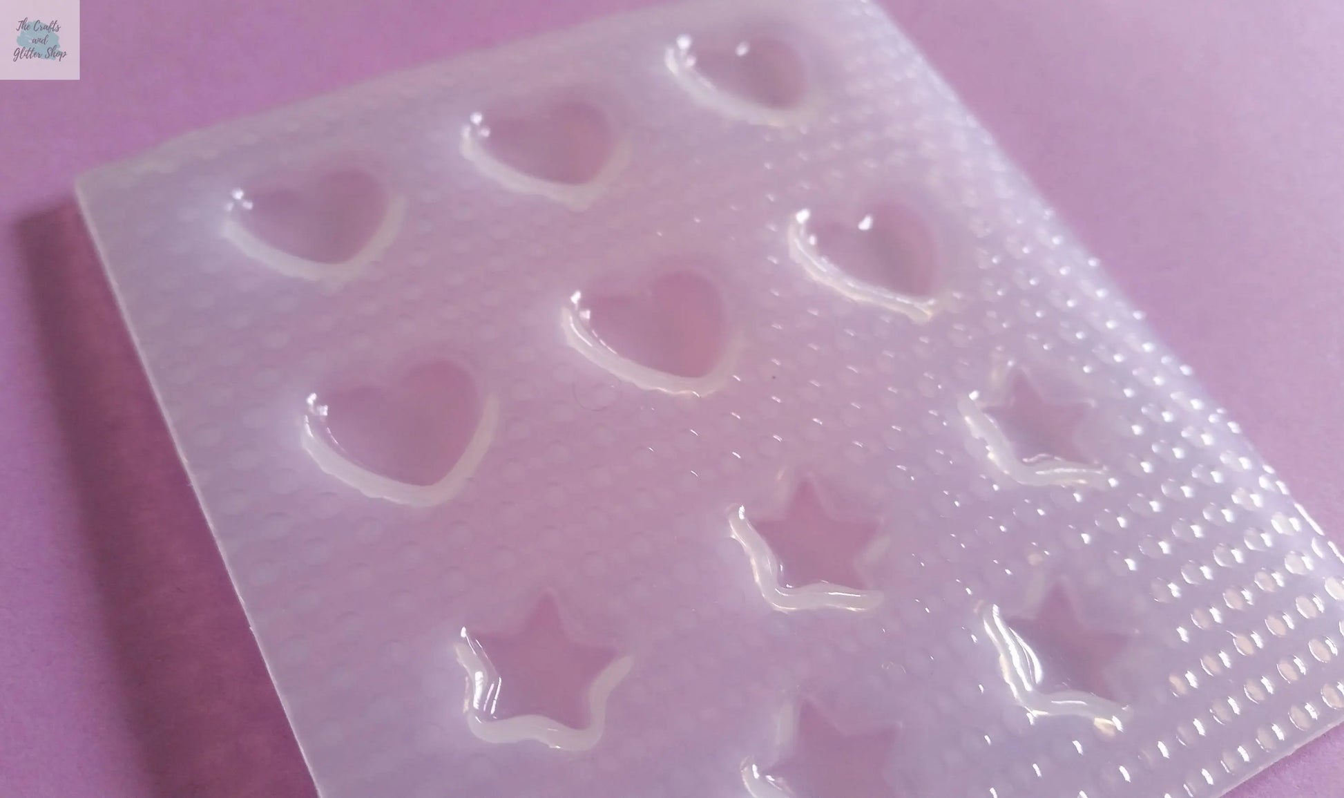 Tiny Bubble Hearts & Star Plastic Mold The Crafts and Glitter Shop