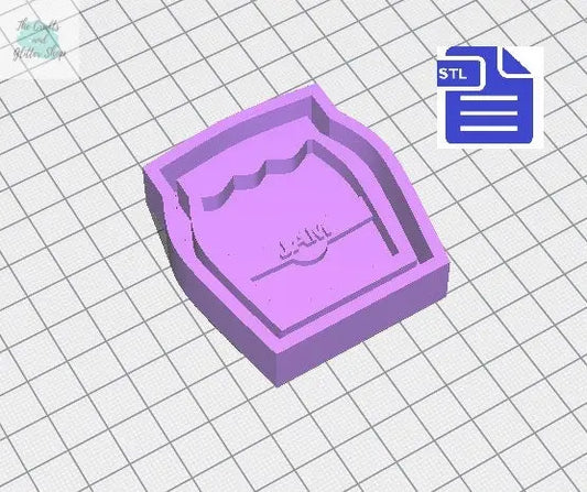 Toast Shaker Set with Mold Housing STL File - for 3D printing - FILE ONLY - all designs include a tray to make your own silicone molds