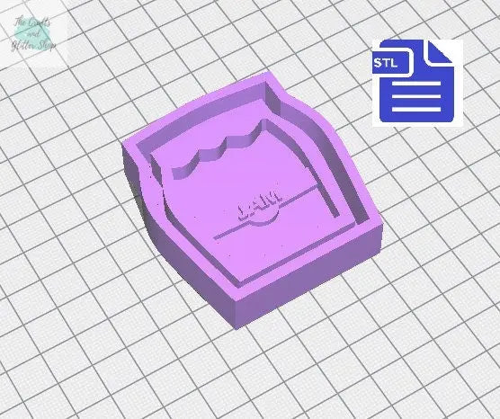 Toast Shaker Set with Mold Housing STL File - for 3D printing - FILE ONLY - all designs include a tray to make your own silicone molds - The Crafts and Glitter Shop