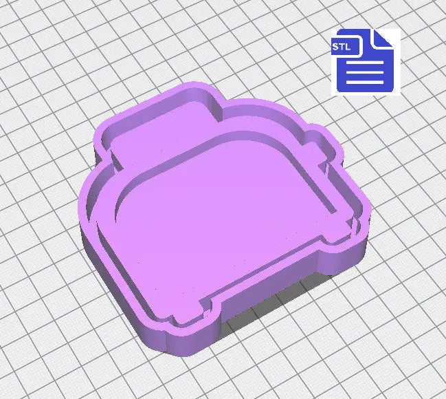 Toast Shaker Set with Mold Housing STL File - for 3D printing - FILE ONLY - all designs include a tray to make your own silicone molds - The Crafts and Glitter Shop