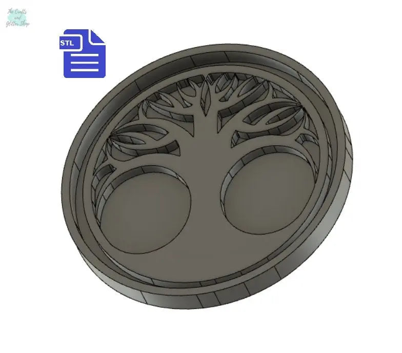 Tree of Life STL File - for 3D printing - FILE ONLY - comes with a tray for silicone mold making - diy freshies mold - The Crafts and Glitter Shop