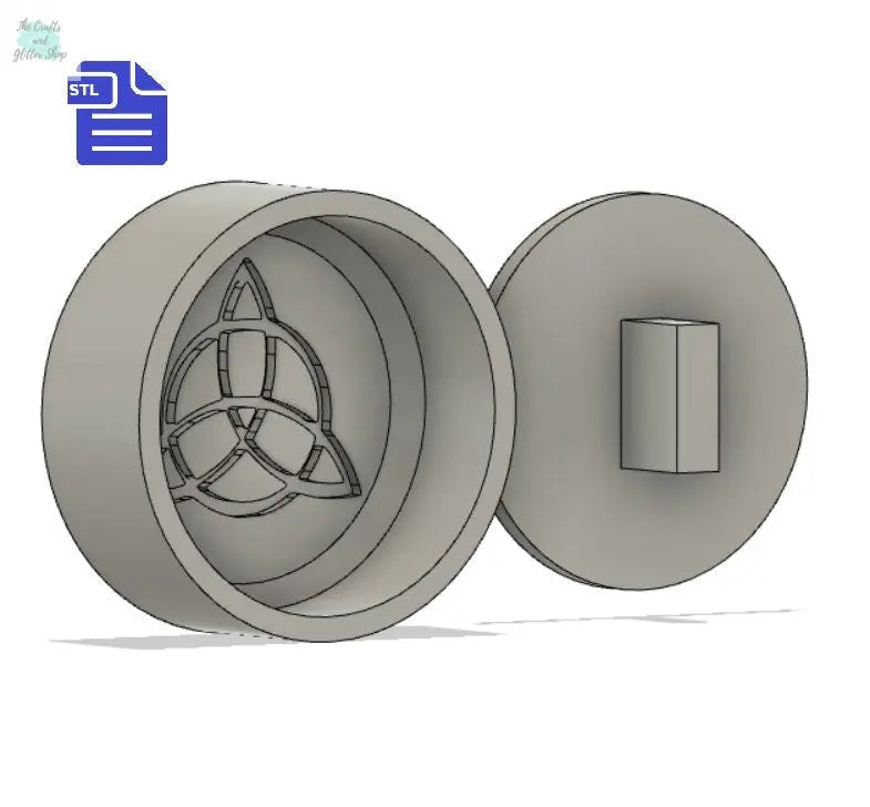 Trinity Knot Bath Bomb Press STL File - for 3D printing - FILE ONLY - print your own molds for bath bomb making Shower Steamer
