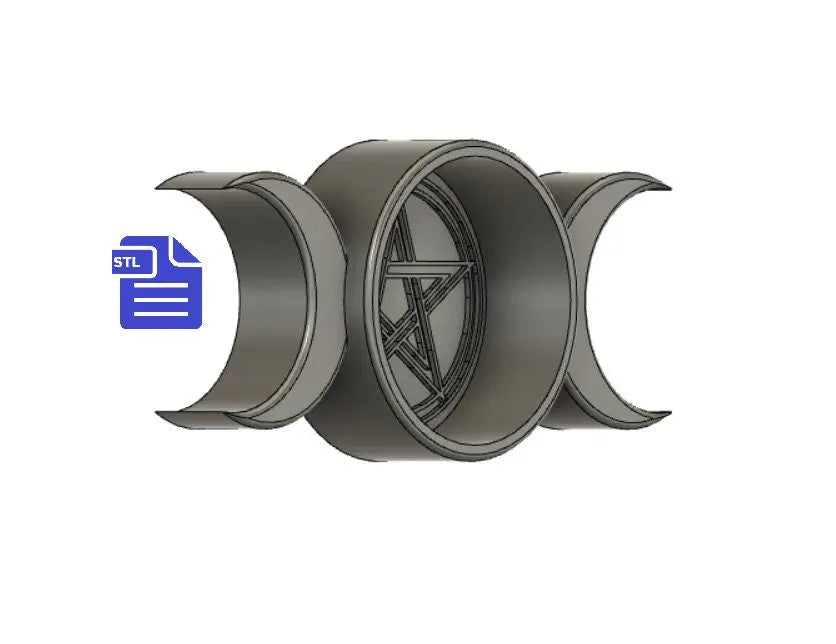 Triple Moon Dish STL File - for 3D printing - FILE ONLY - Triple Moon Candle Holder