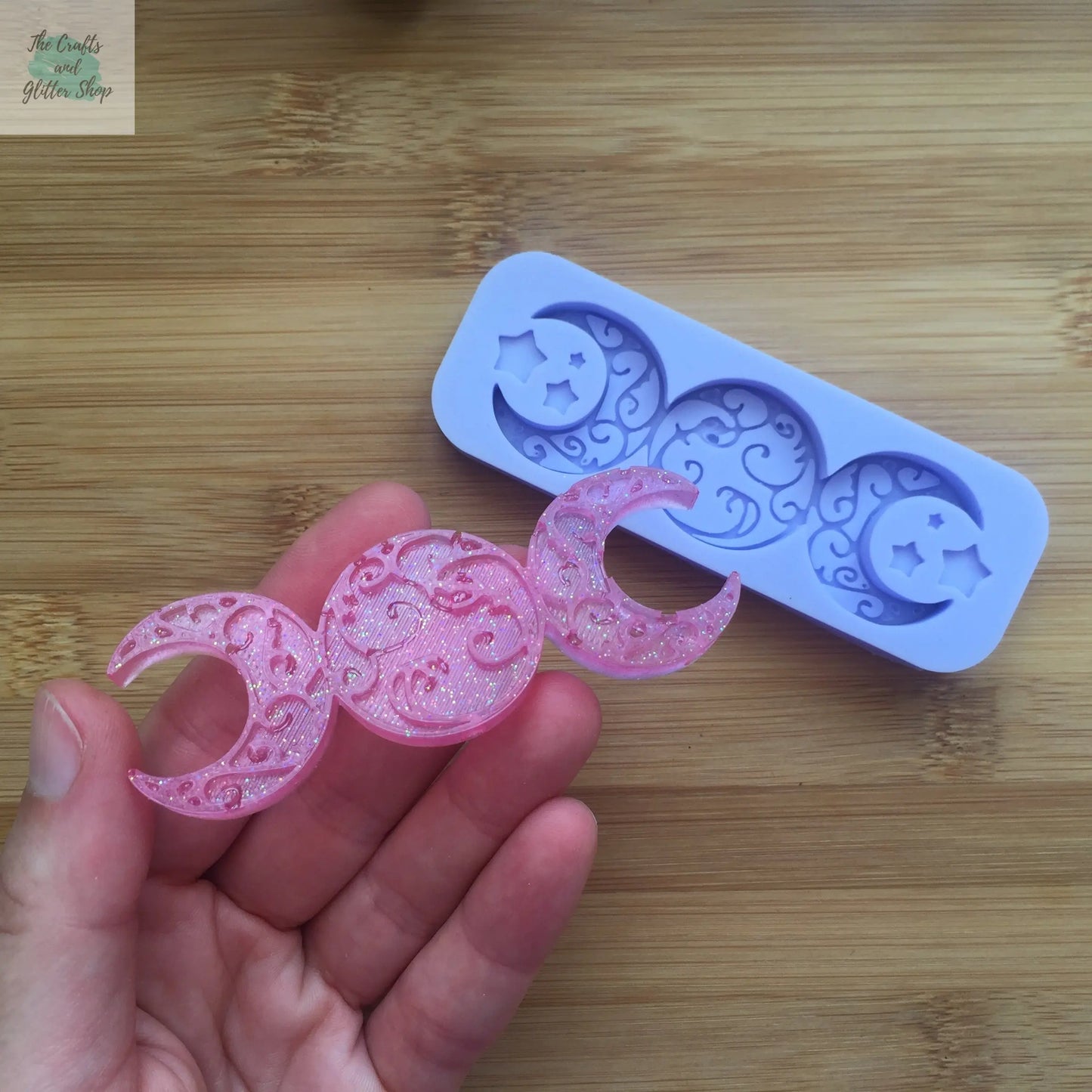 Triple Moon Silicone Mold The Crafts and Glitter Shop