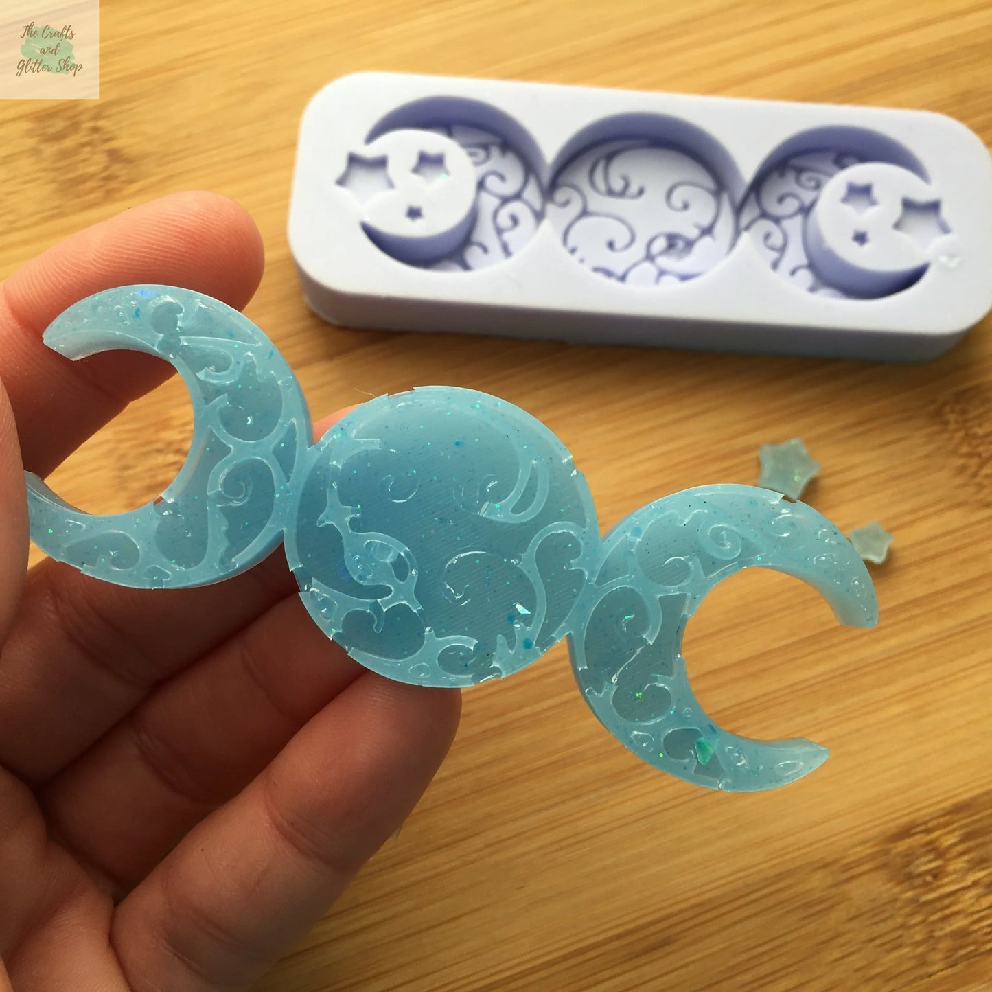 Triple Moon Silicone Mold The Crafts and Glitter Shop