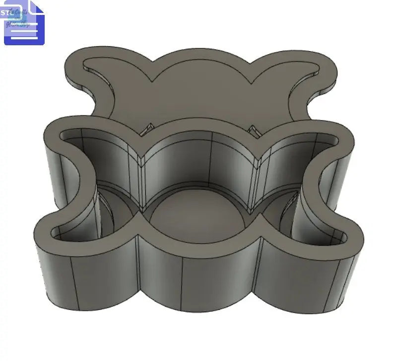 Triple Moon Trinket Dish STL File - for 3D printing - FILE ONLY - Triple Moon Bath Bomb Mold Press - Wicca Trinket Tray with lid