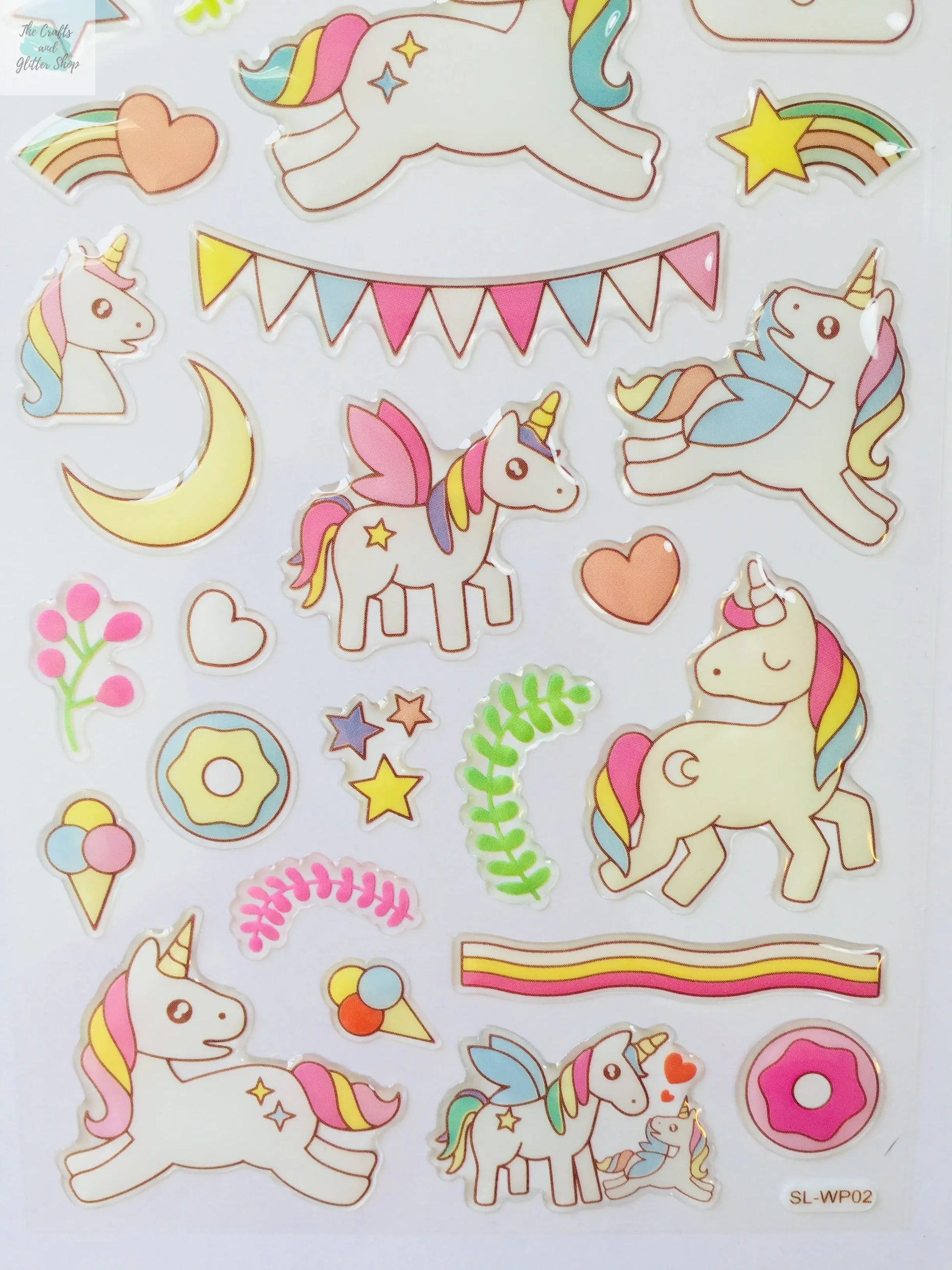 Unicorn Party Crystal Stickers
