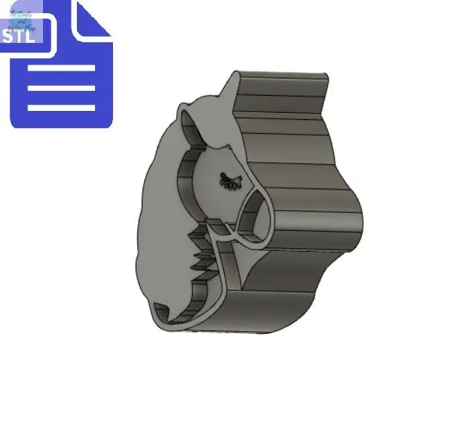 Unicorn STL File - for 3D printing - FILE ONLY - 2.1 oz Unicorn Head to make a mold for bath bombs or soap - The Crafts and Glitter Shop