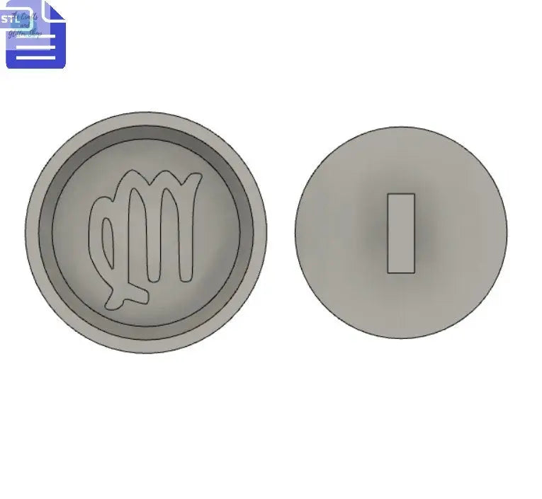 Virgo Bath Bomb Press STL File - for 3D printing - FILE ONLY - print your own molds for bath bombs - Zodiac Symbol Shower Steamer - The Crafts and Glitter Shop