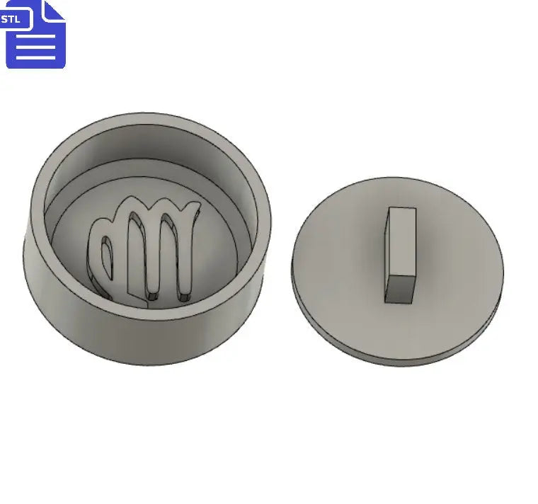Virgo Bath Bomb Press STL File - for 3D printing - FILE ONLY - print your own molds for bath bombs - Zodiac Symbol Shower Steamer - The Crafts and Glitter Shop