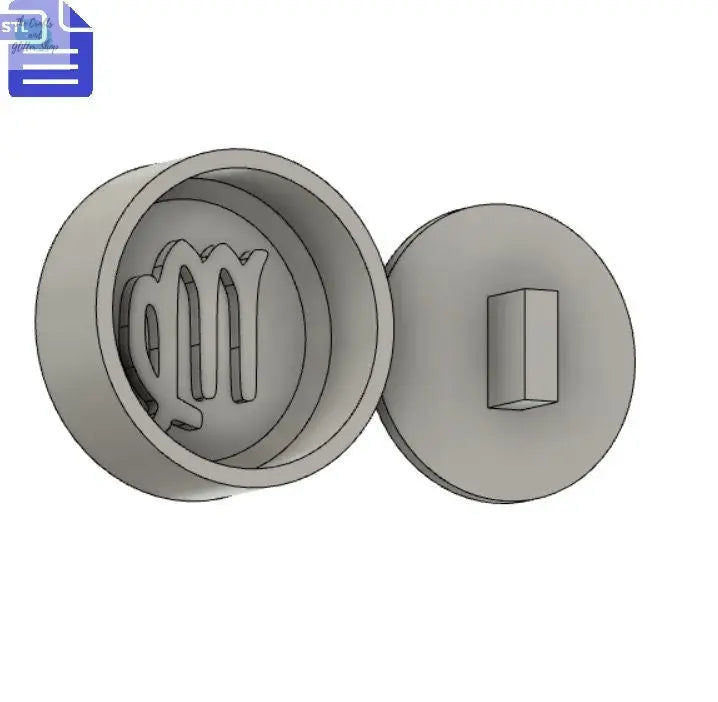 Virgo Bath Bomb Press STL File - for 3D printing - FILE ONLY - print your own molds for bath bombs - Zodiac Symbol Shower Steamer - The Crafts and Glitter Shop