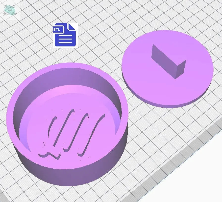 Virgo Bath Bomb Press STL File - for 3D printing - FILE ONLY - print your own molds for bath bombs - Zodiac Symbol Shower Steamer