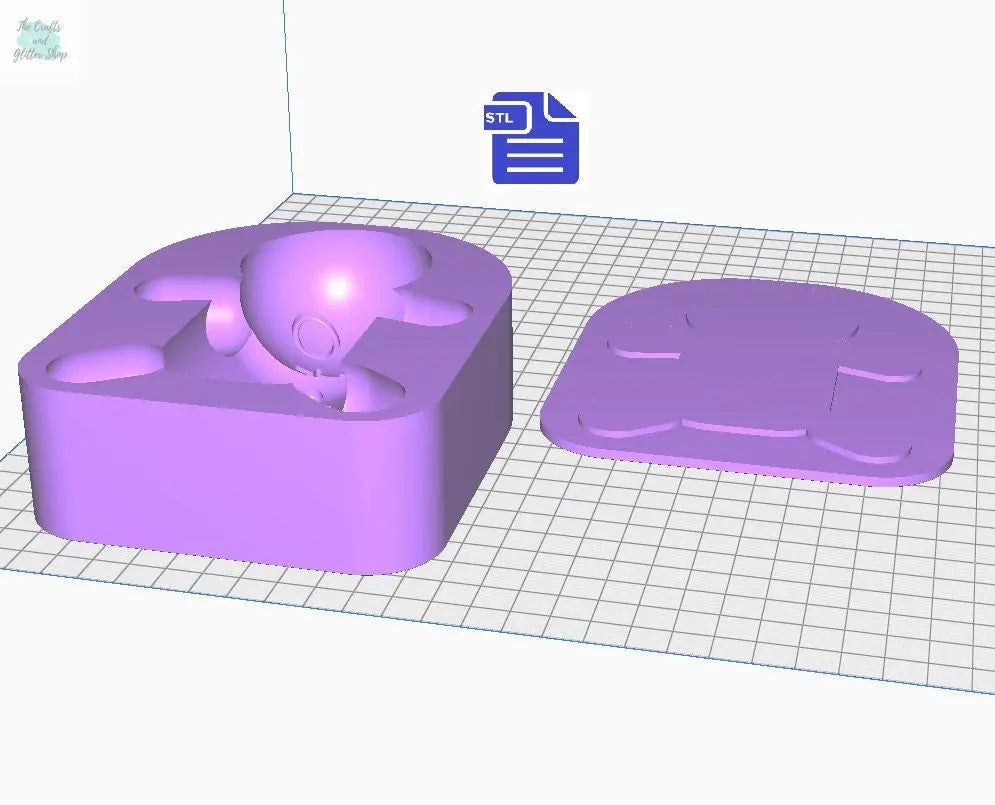 Voodoo Doll Bath Bomb Mold STL File - for 3D printing - FILE ONLY - 2 piece Hand Press Voodoo Bath Bomb Mold - Bubble Voodoo Doll