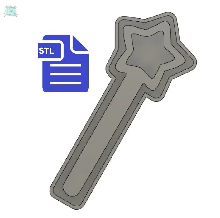 Wand Shaker STL File - for 3D printing - FILE ONLY - includes tray for silicone mold making - diy freshies mold