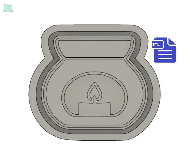 Wax Burner Mold Housing STL File - for 3D printing - FILE ONLY - with tray to make your own silicone molds - diy freshies mold