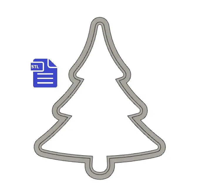 Winter Tree Cookie Cutter STL File - for 3D printing - FILE ONLY - Instant Digital Download - The Crafts and Glitter Shop