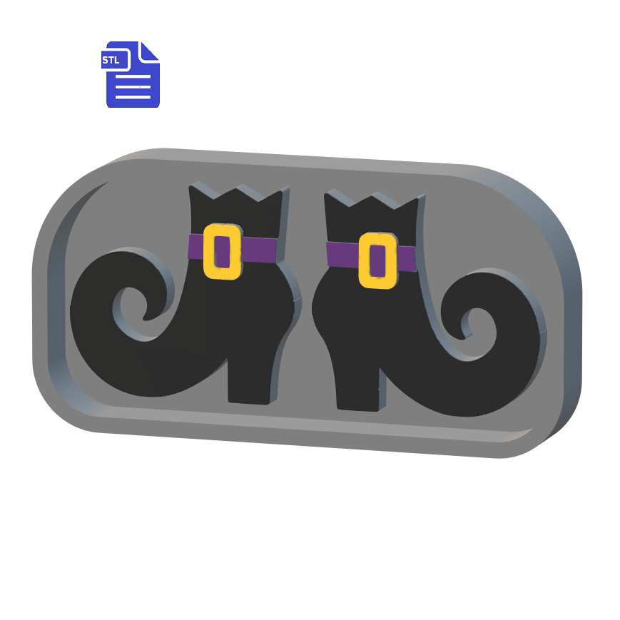 Witch Boots Silicone Mold Housing STL File