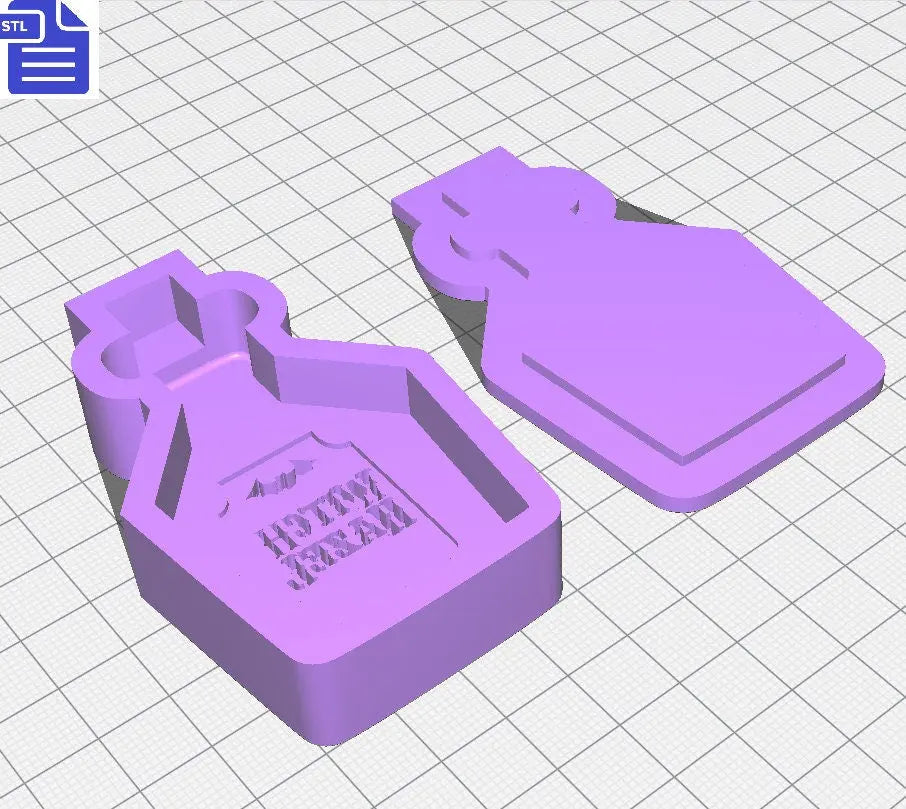 Witch Hazel Bath Bomb Mold STL File - for 3D printing - FILE ONLY - Potion Bottle Bath Bomb Press Shower Steamer - The Crafts and Glitter Shop