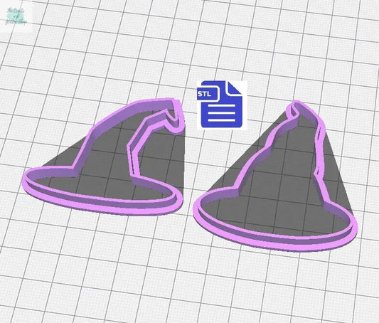 Witch & Wizard Hat Cookie Cutter STL File - for 3D printing - FILE ONLY - Digital Download