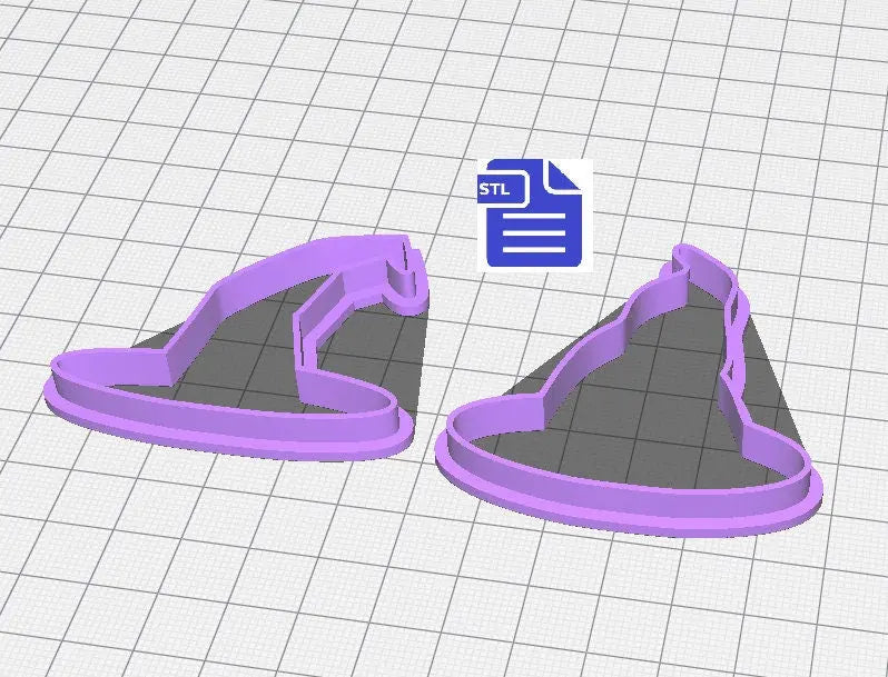 Witch & Wizard Hat Cookie Cutter STL File - for 3D printing - FILE ONLY - Digital Download - The Crafts and Glitter Shop