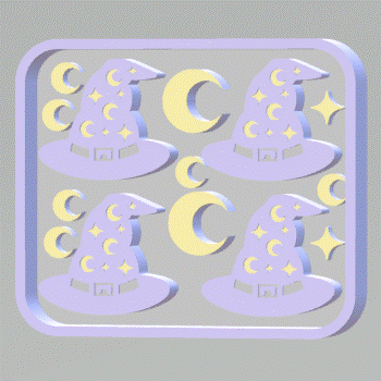 Wizard Hat Silicone Mold Housing Tray STL File