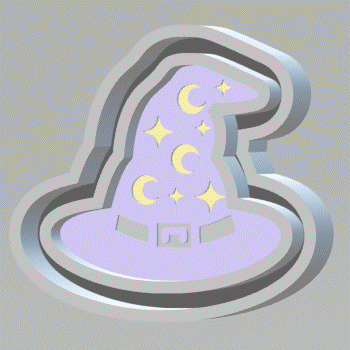 Wizard Hat Silicone Mold Housing Tray STL File