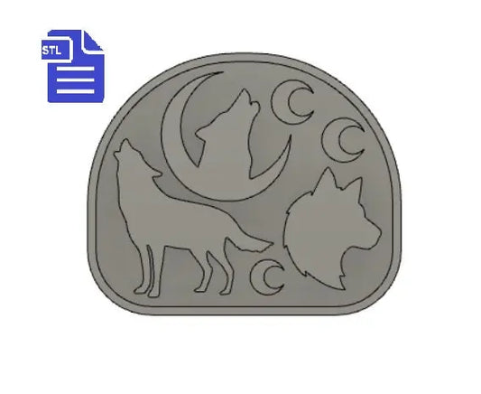 Wolves STL File - for 3D printing - FILE ONLY - includes tray ready for silicone mold making - diy freshies mold - The Crafts and Glitter Shop