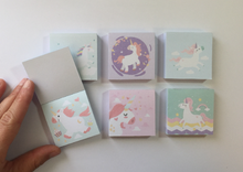 Load image into Gallery viewer, Pastel Unicorn Memo Pad Paper - 75 Sheets