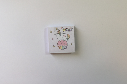 Pastel Unicorn Memo Pad Paper 75 Sheets - Stationery Supplies